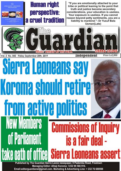 sierra leone news headlines.